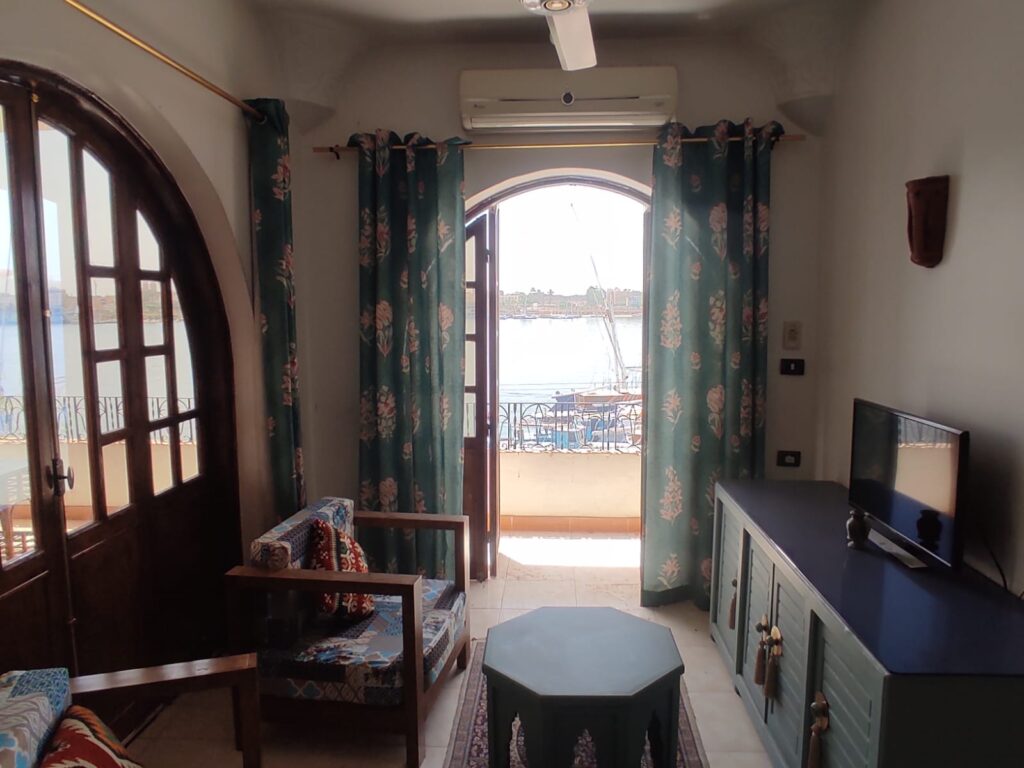 Two bedroom apartment front Nile for rent in Luxor